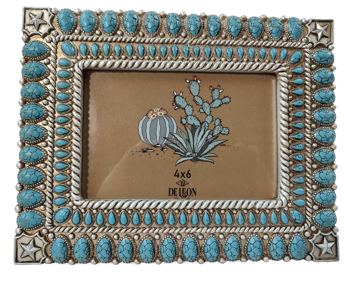 Rustic Western Star 6” x 4” Picture Frame