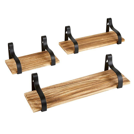 Wood Rectangle Shelves - Set of 3