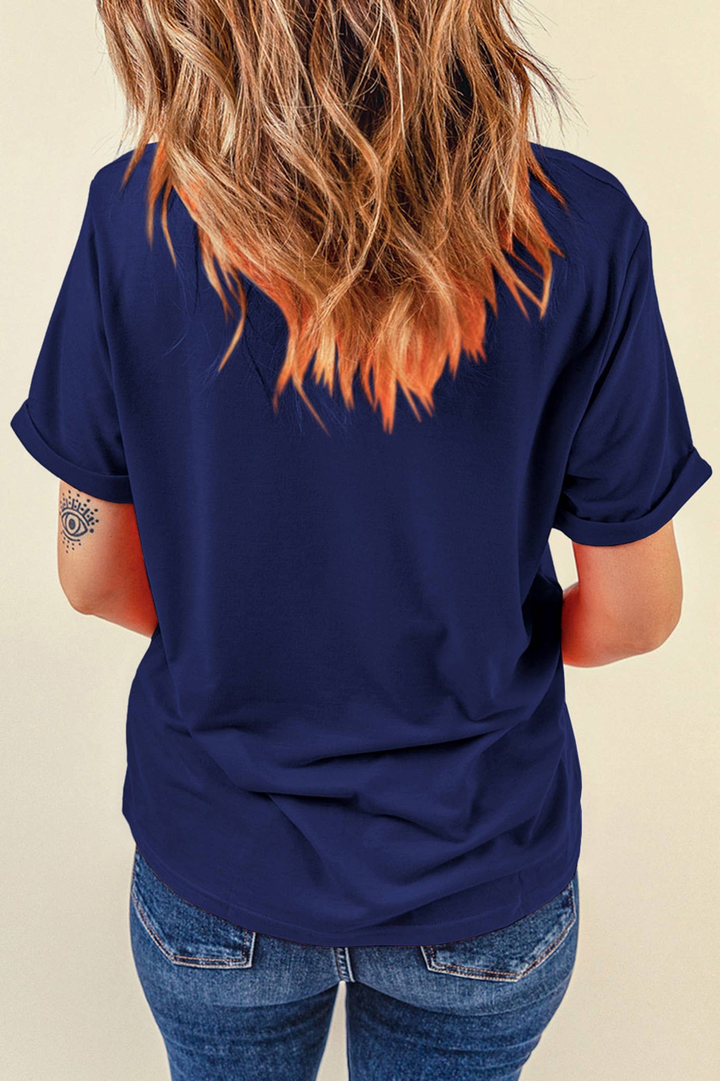 Coquette AMERICA Printed Relaxed T Shirt (S-3XL): Blue / XL