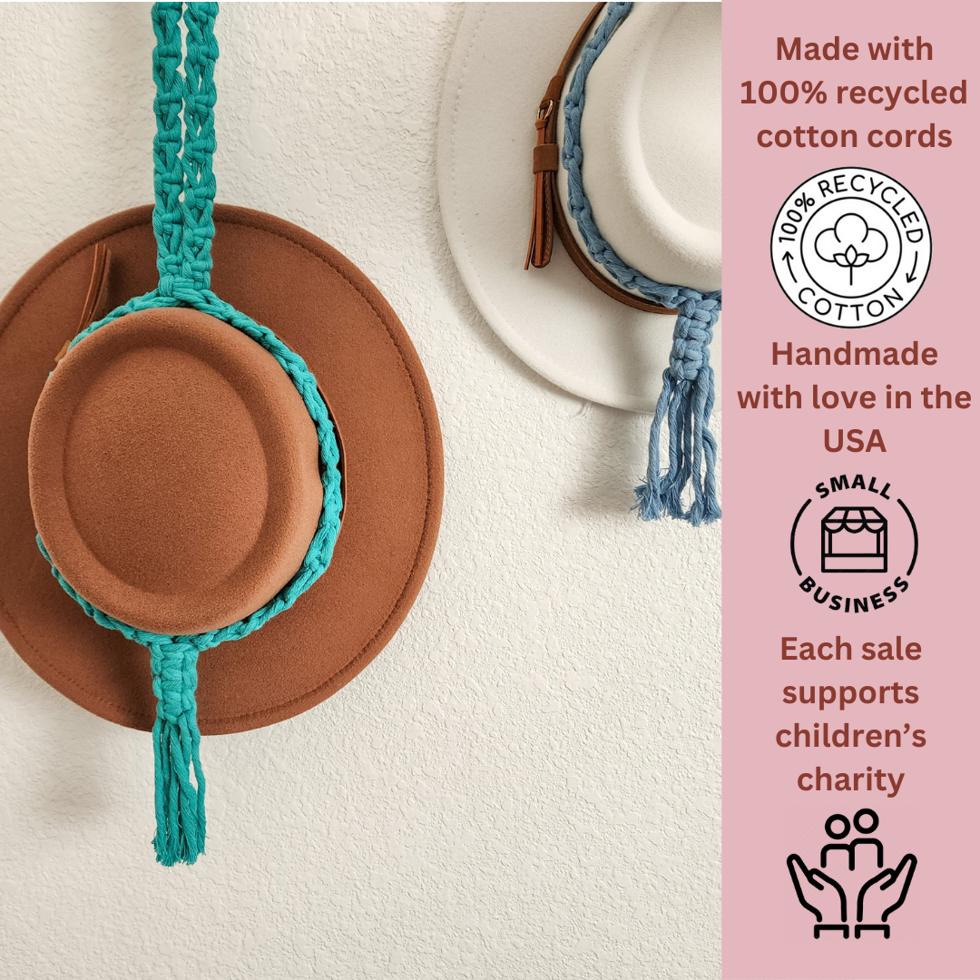 Macrame Triple Hat Hanger