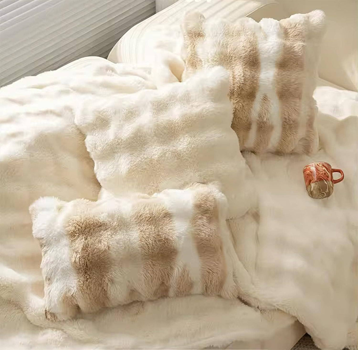 Faux Fur Throw Pillow Cover