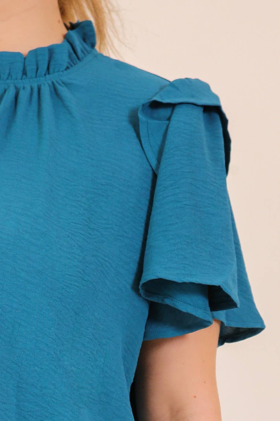Plus Size-Curvy Grace Ruffle Sleeve Blouse