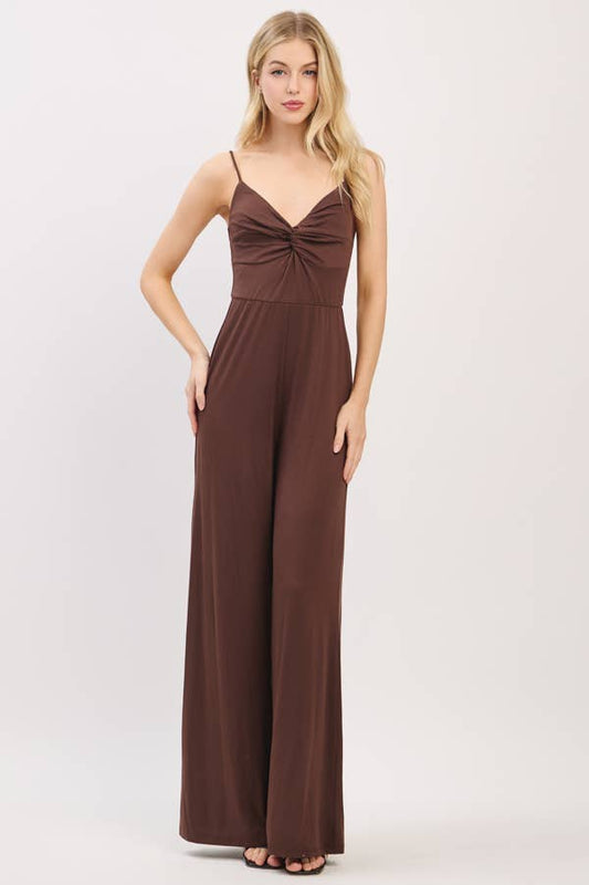 TWISTED DETAIL PALAZZO JUMPSUIT