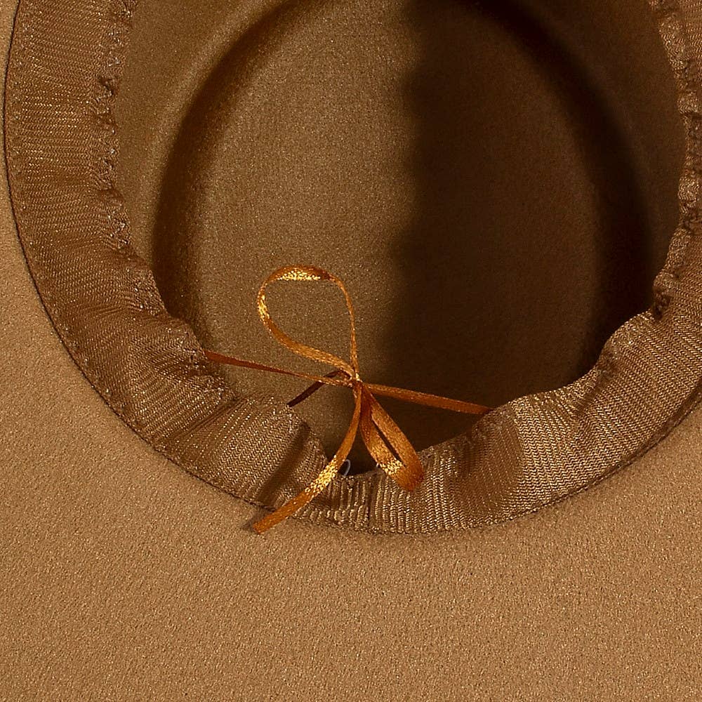 Flat Brim Tan Hat