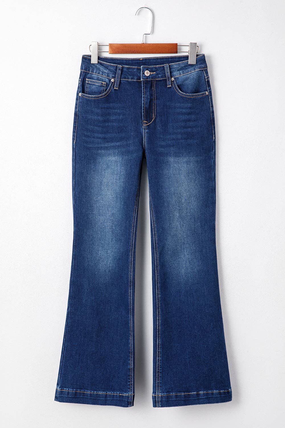 Sail Blue Western Stitch Patched Pocket Bootcut Jeans: Sail Blue / 71%Cotton+27.5%Polyester+1.5%Elastane / 6