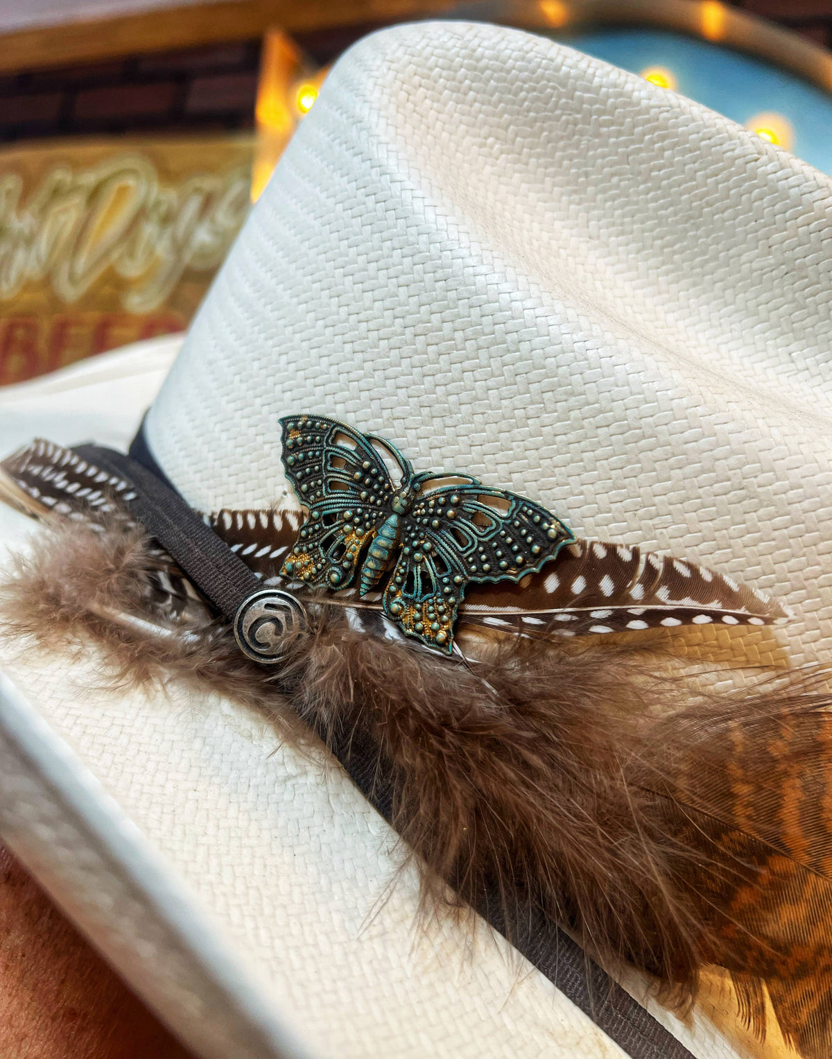 Turquoise Boho Butterfly