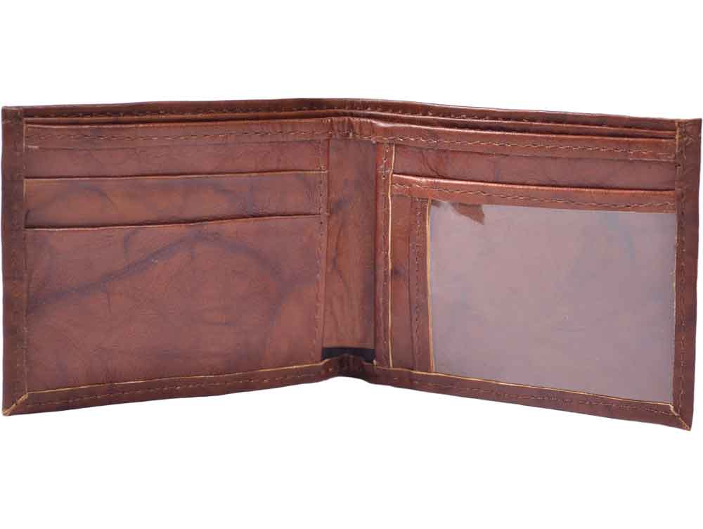 Full-Grain Bifold Wallet Handmade: Brown