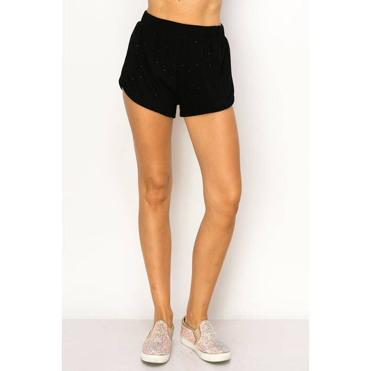 RHINESTONE EMBELLISHED HACCI SHORTS