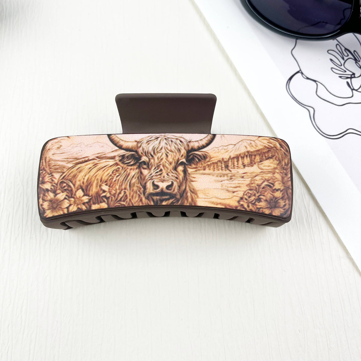 Highland Cow Hairclip: 4pcs-set