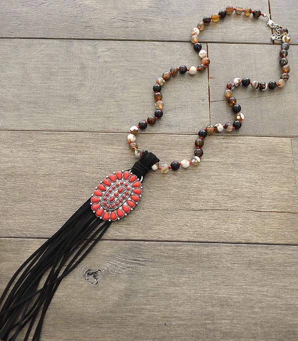 Red Concho Necklace