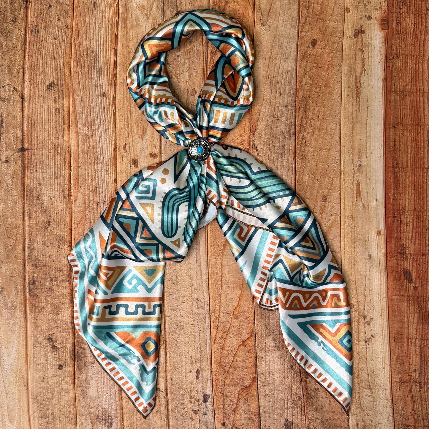 AZTEC CACTI SILK WILD RAG