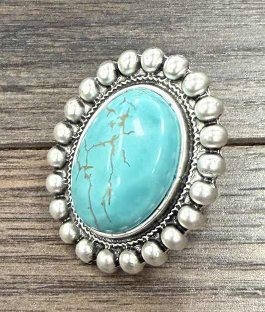 Round Turquoise Ring