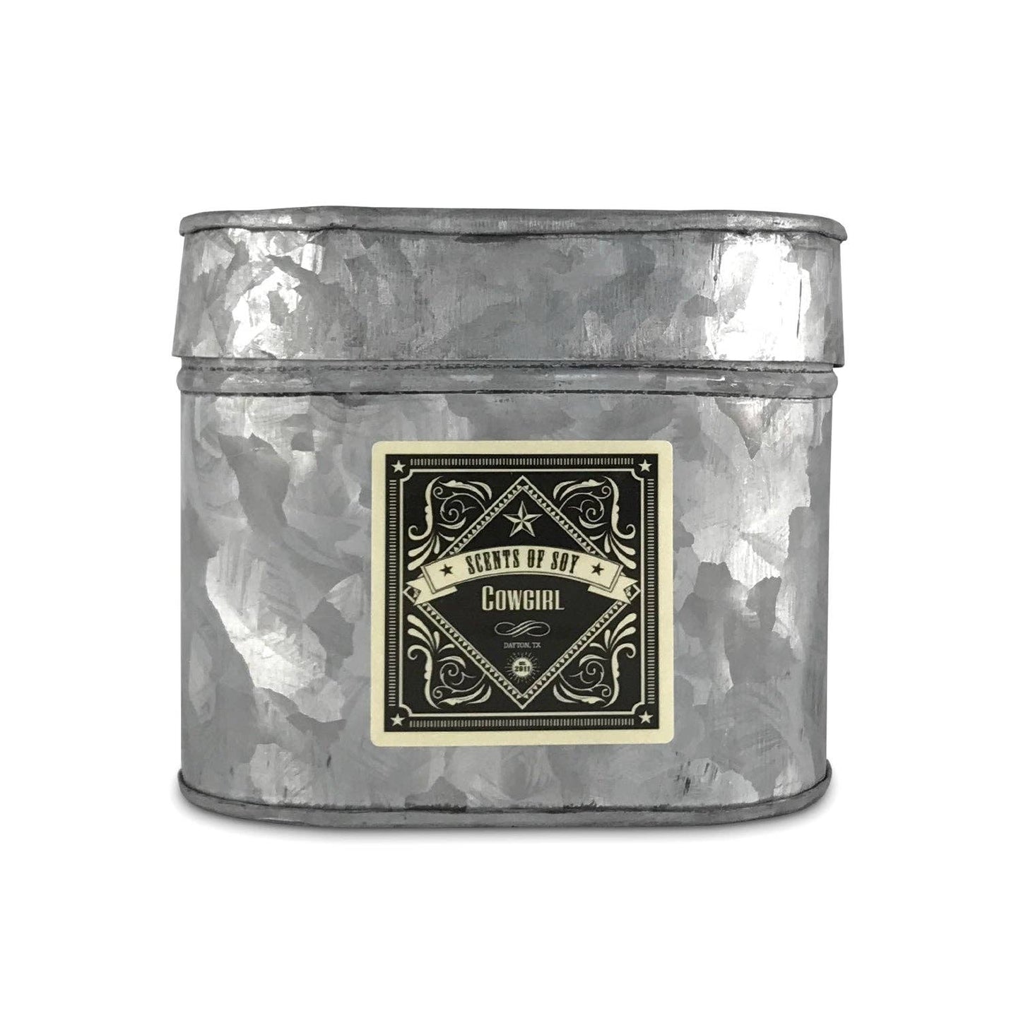 Cowgirl Galvanized Tin Soy Candle