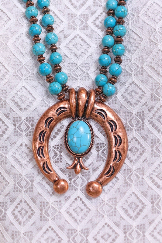 Squash Blossom Horseshoe Flower Necklaces Southern Western Vintage Statement Piece