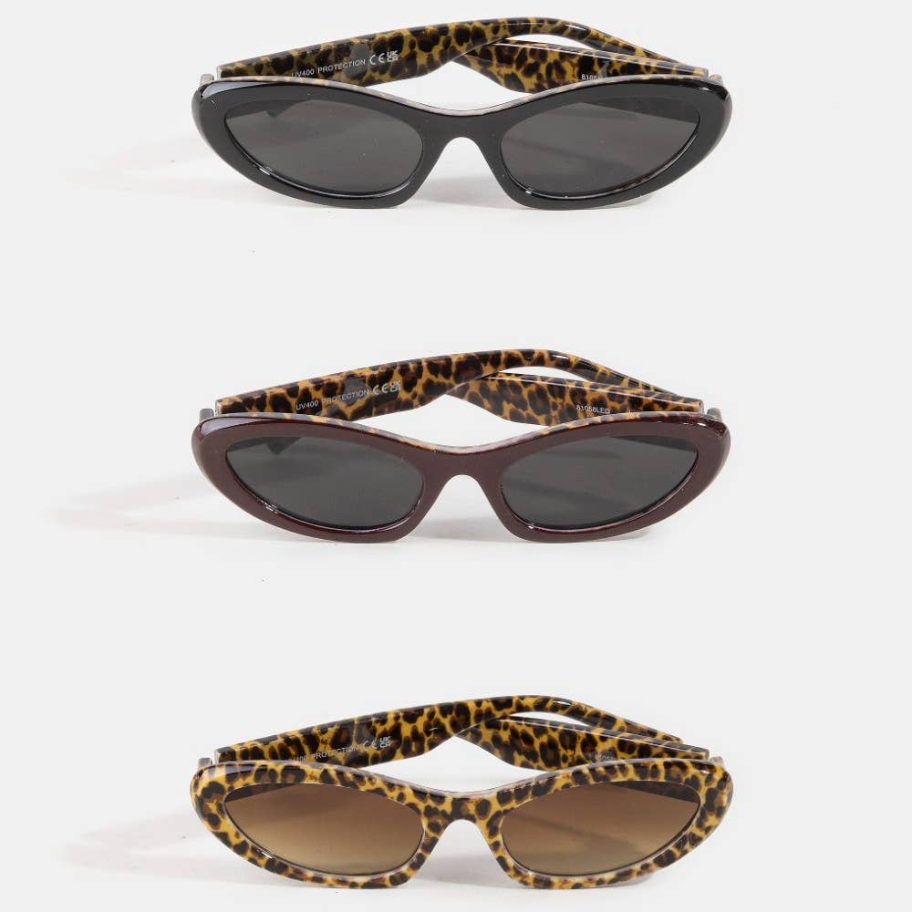 Leopard Print Cat Eye Sunglasses