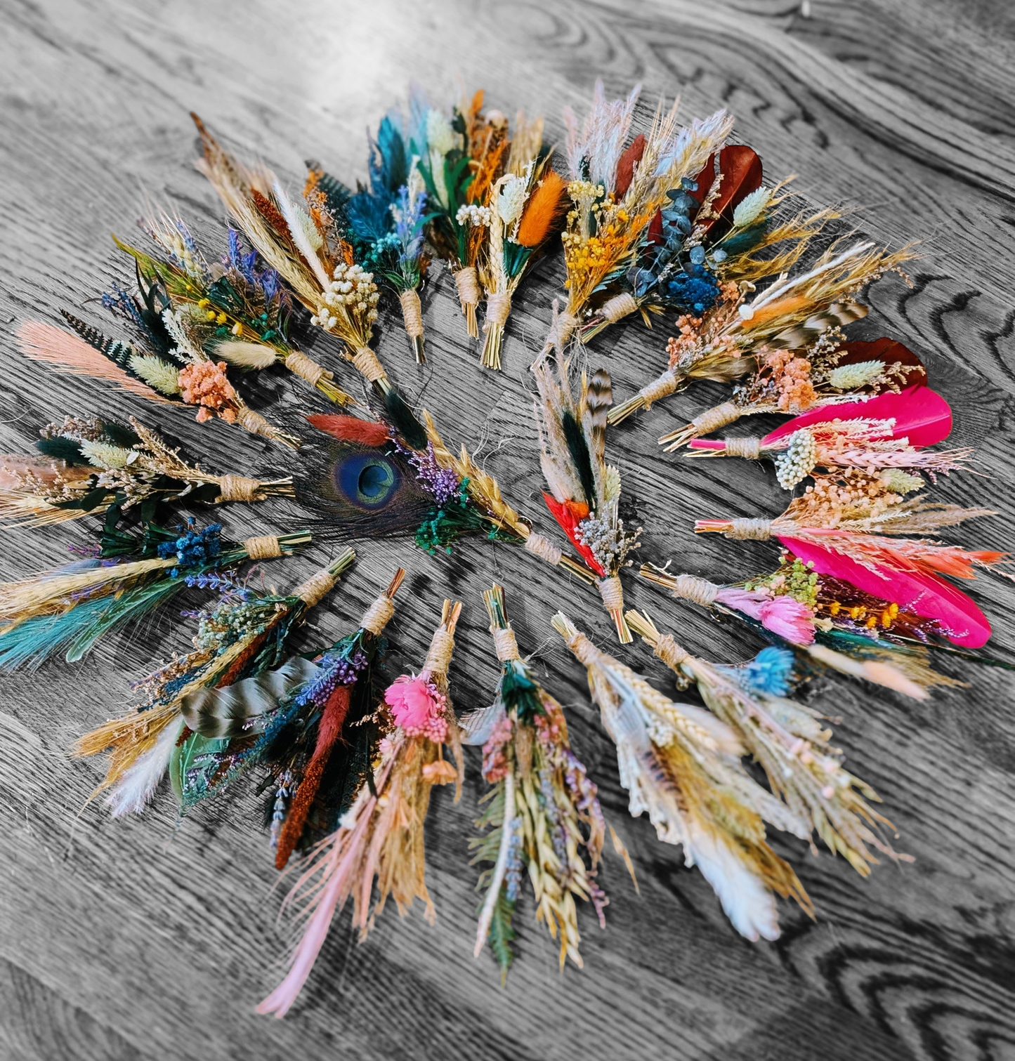 Florals and Feathers Boho Western Hat Pins