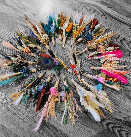 Florals and Feathers Boho Western Hat Pins