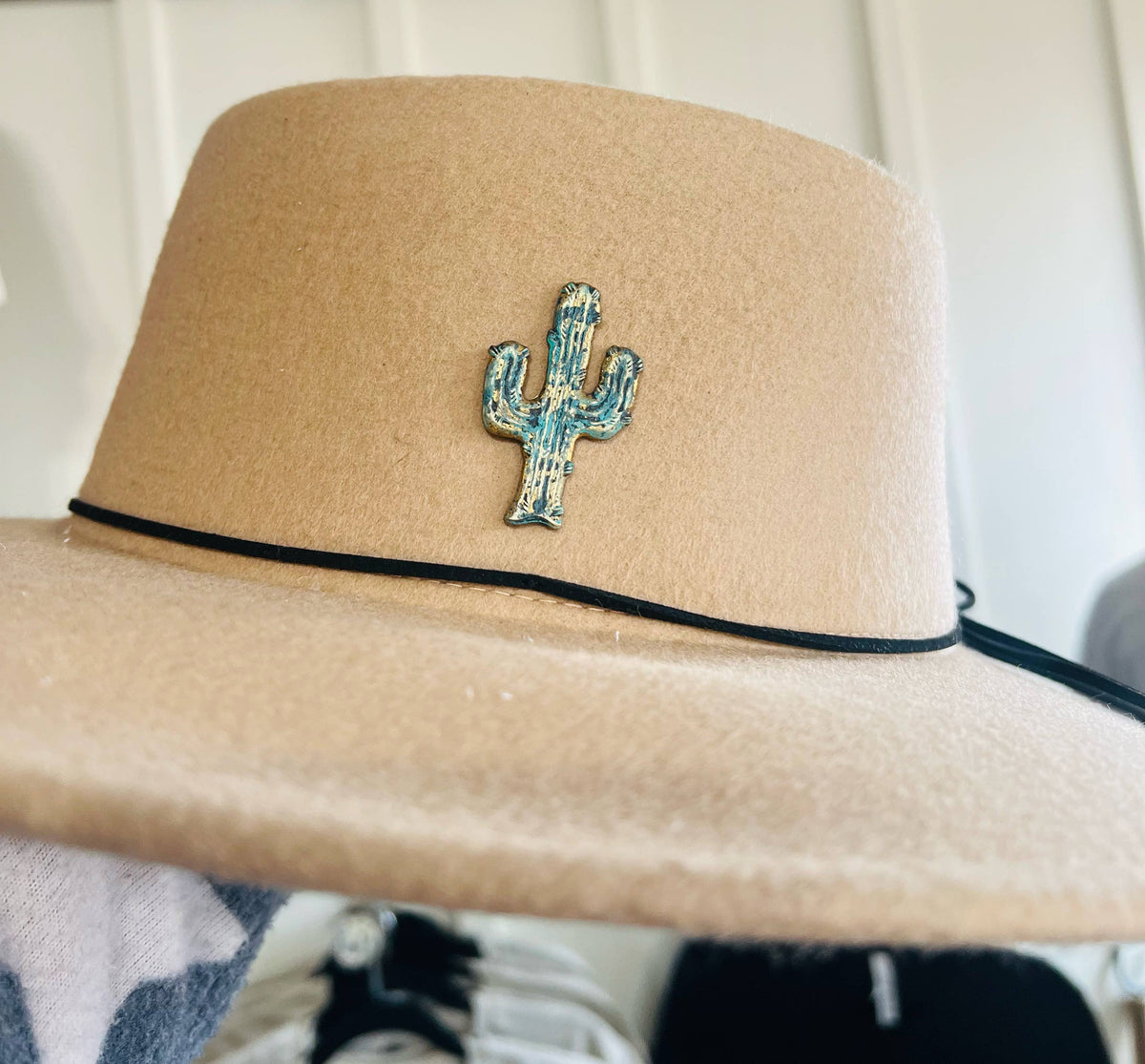 Turquoise Patina Brass Cactus