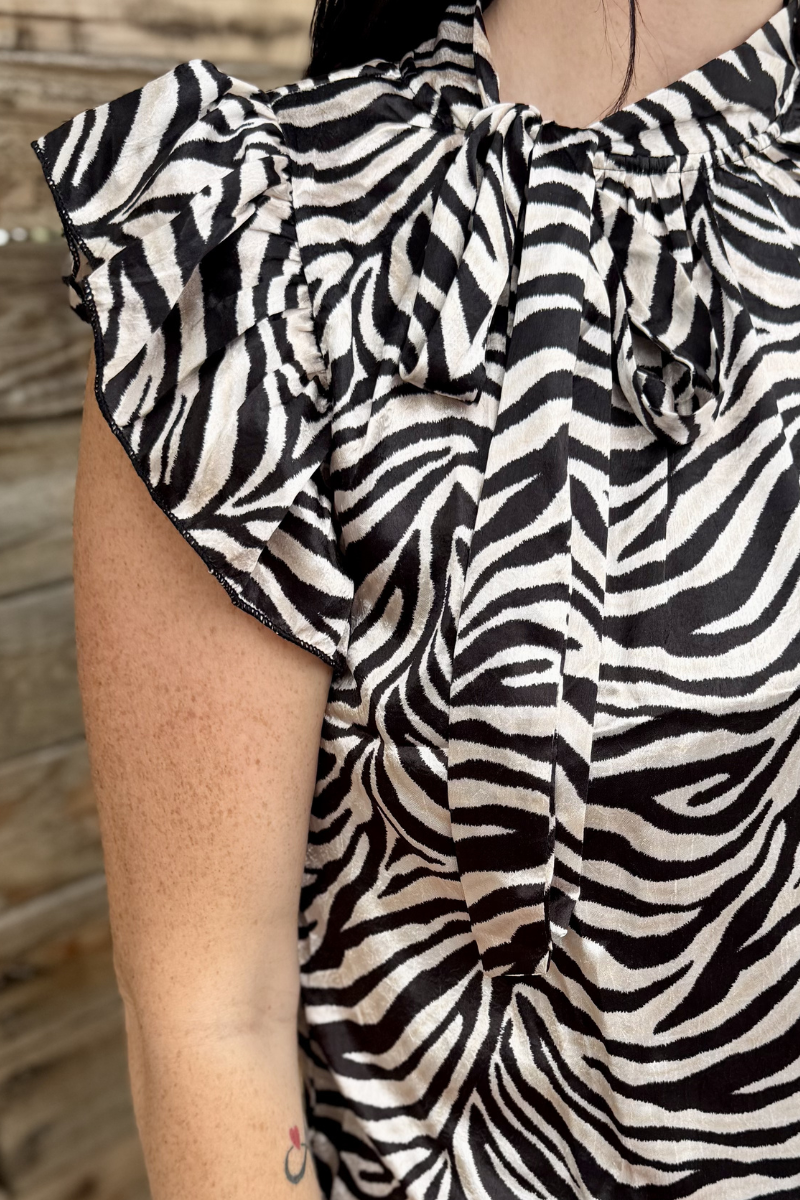 Savanna Zebra Stripe Top