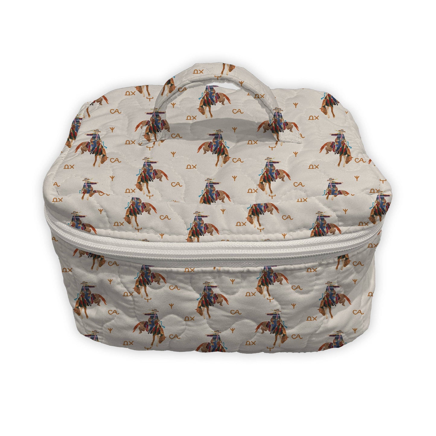 Casey Cowgirl Patchwork Linen Quilted Travel Case