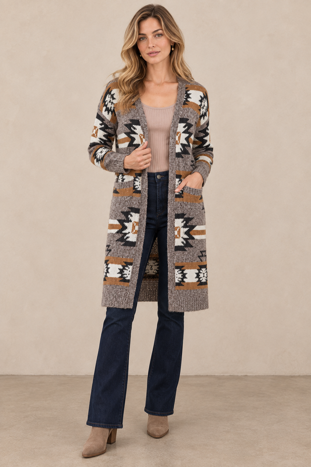 Aztec Longline Cardigan