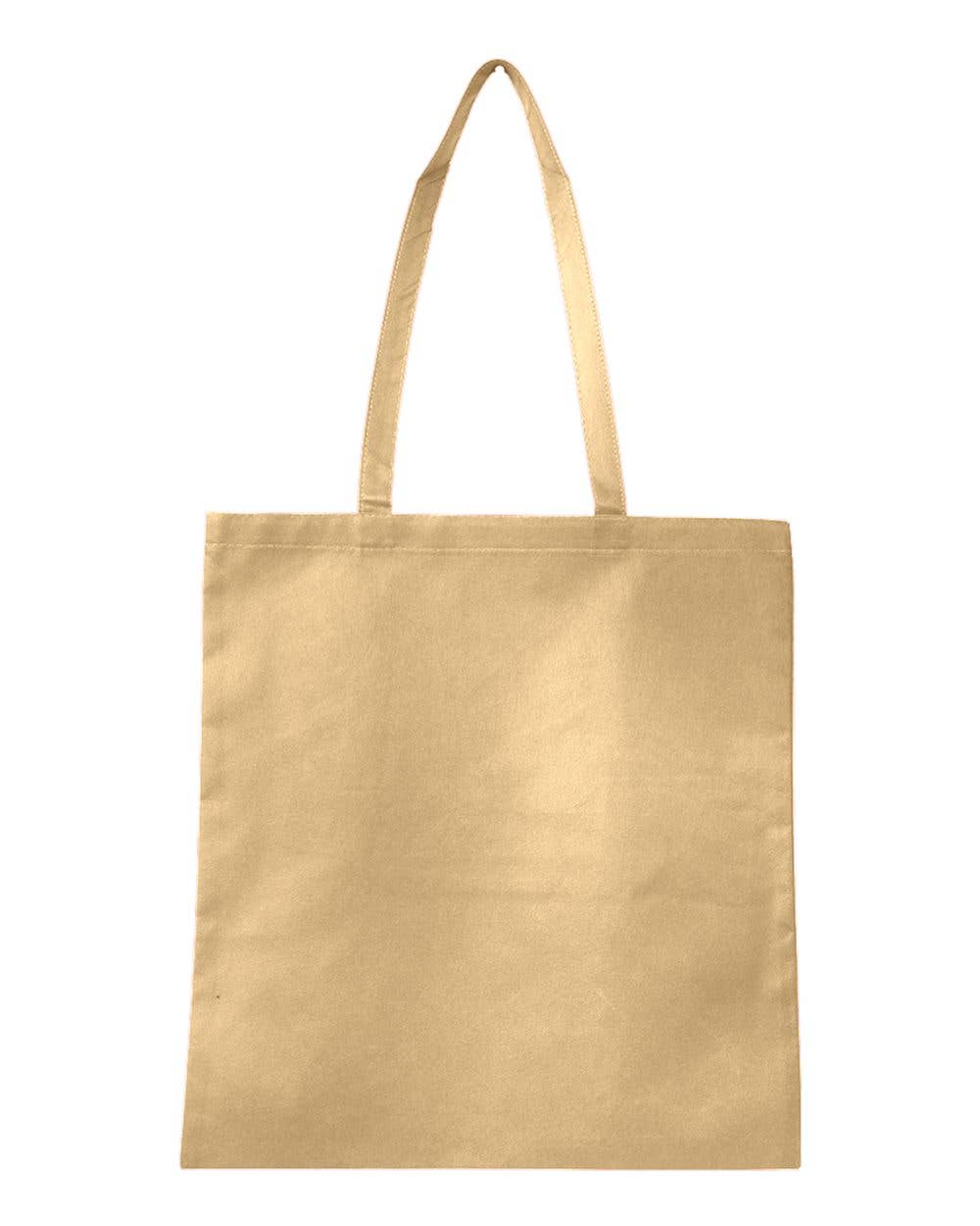 Q-Tees Q126300 Non-Woven Tote Bag: Natural