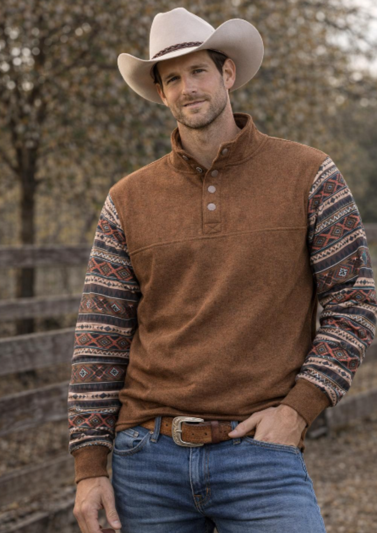 Men's Western Fleece Pullover