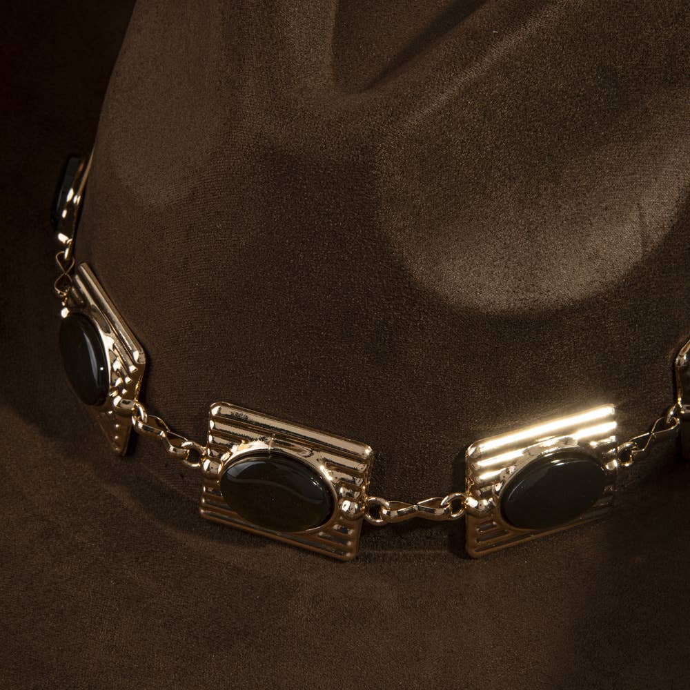 Stone Concho Suede Hat