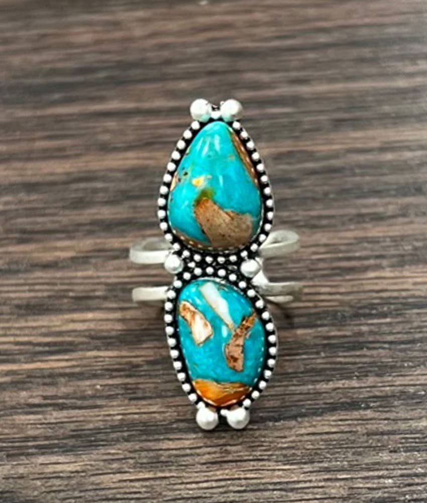 Double Gemstone Ring