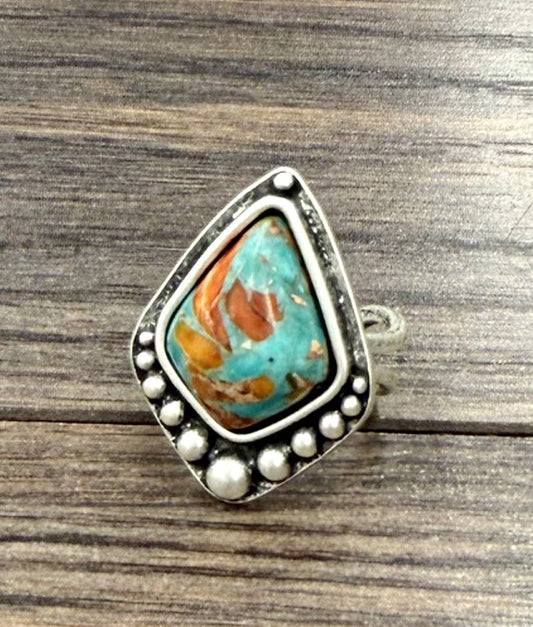 Navajo-style Arrowhead Gemstone Ring