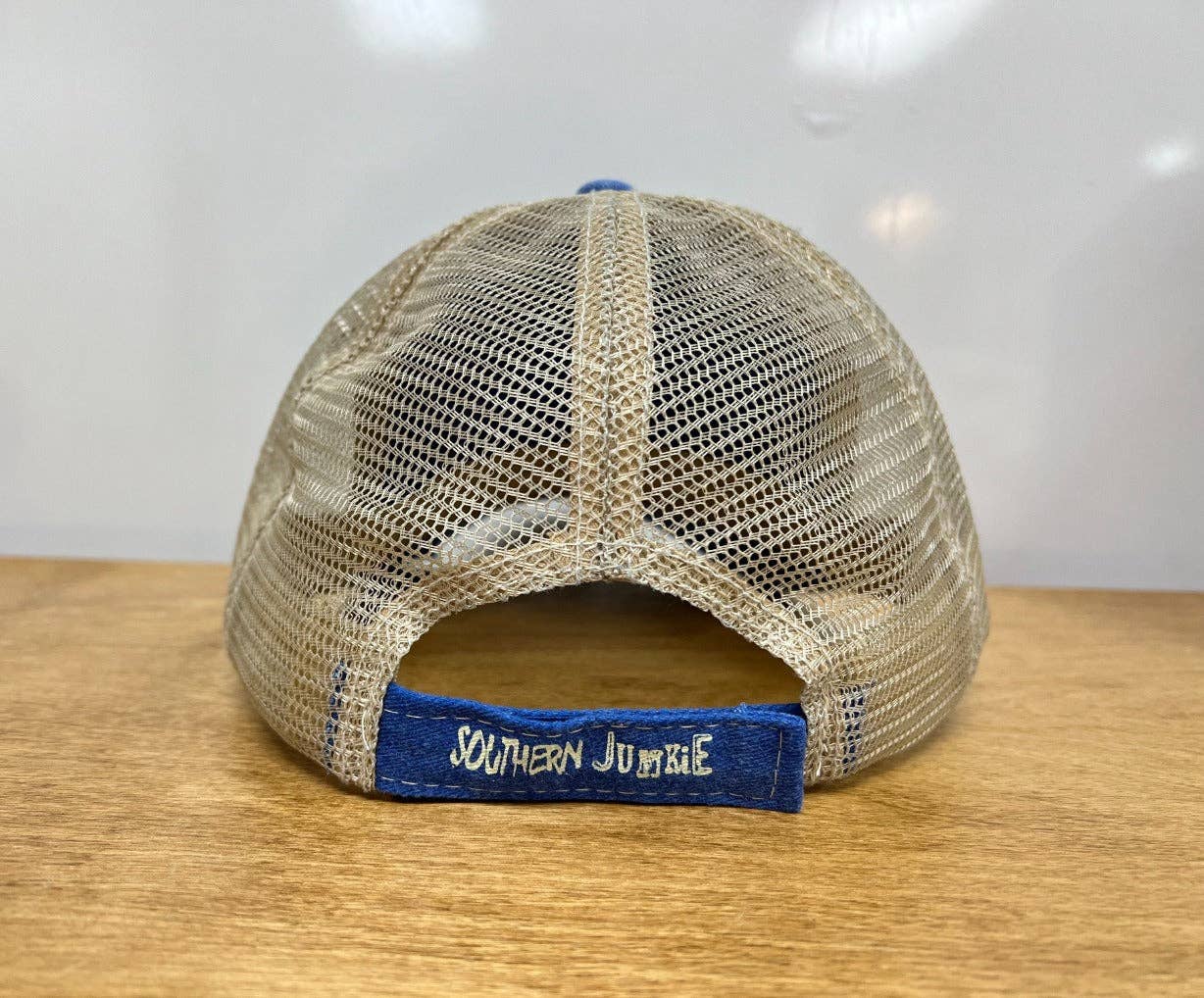 Denim Hat with Grey Mesh