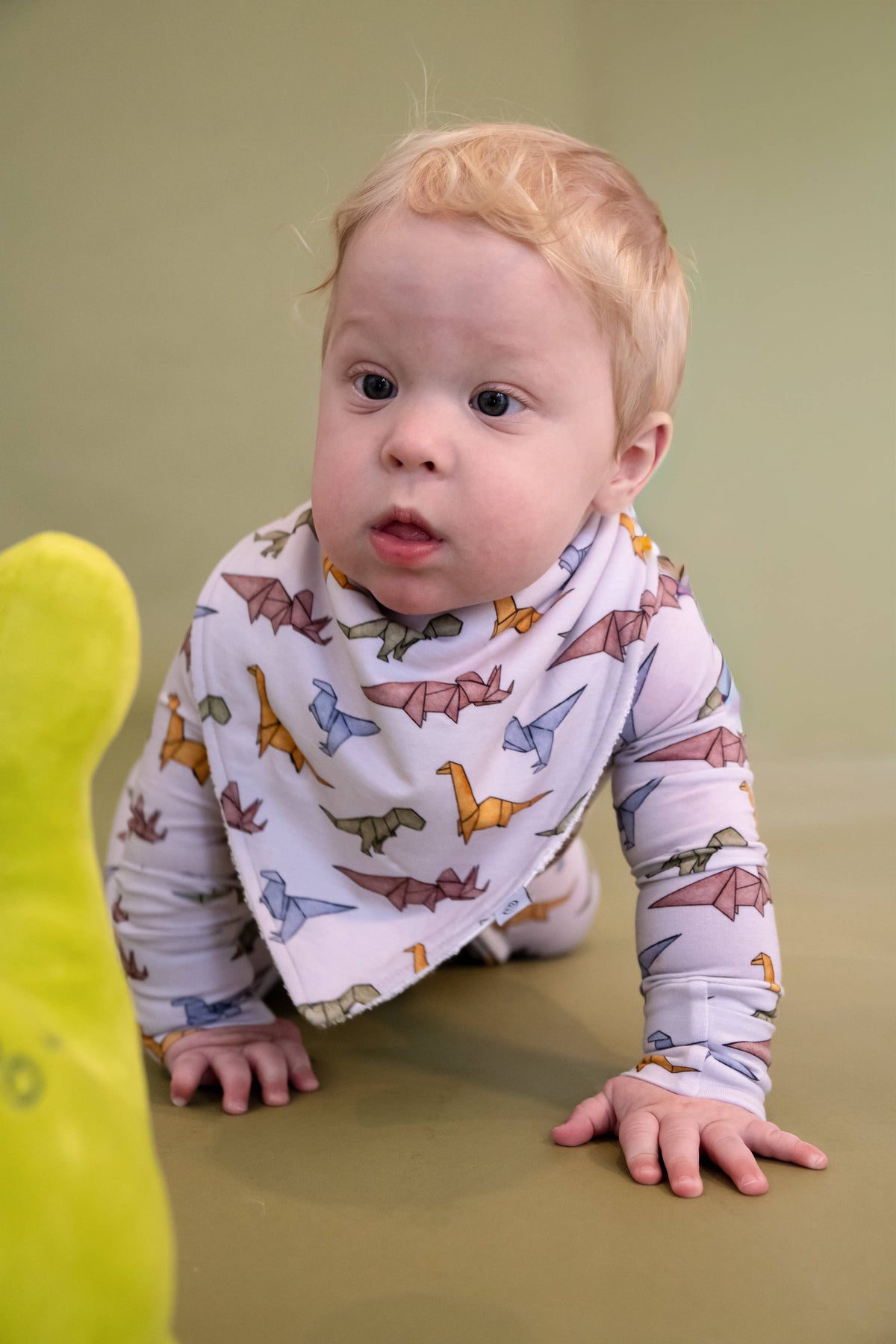 Lyocell Zip Footie Sleeper: Papersaurus Rex