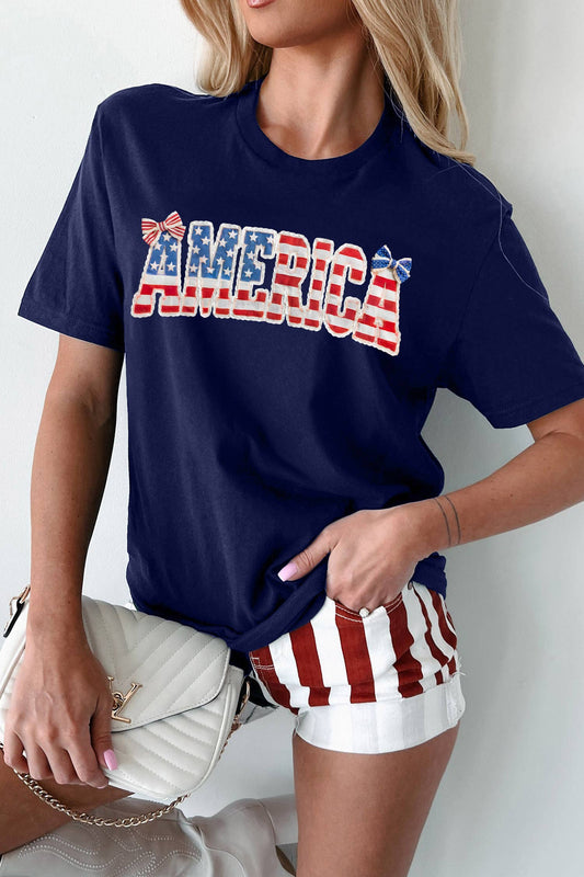 Coquette AMERICA Printed Relaxed T Shirt