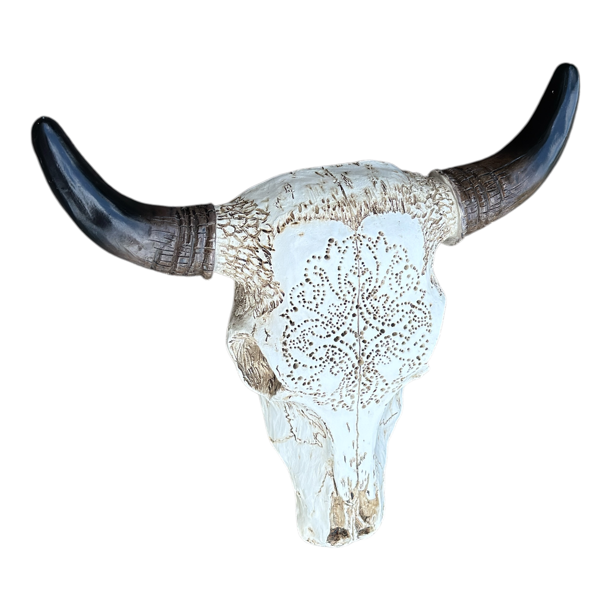 Tooled Bull Skull