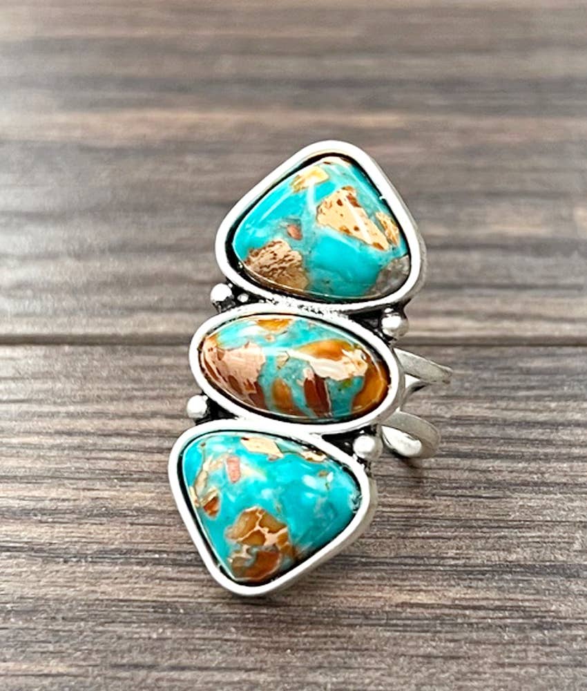 Triple Gemstone Ring