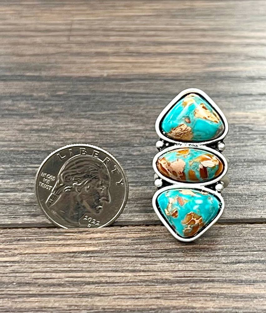 Triple Gemstone Ring