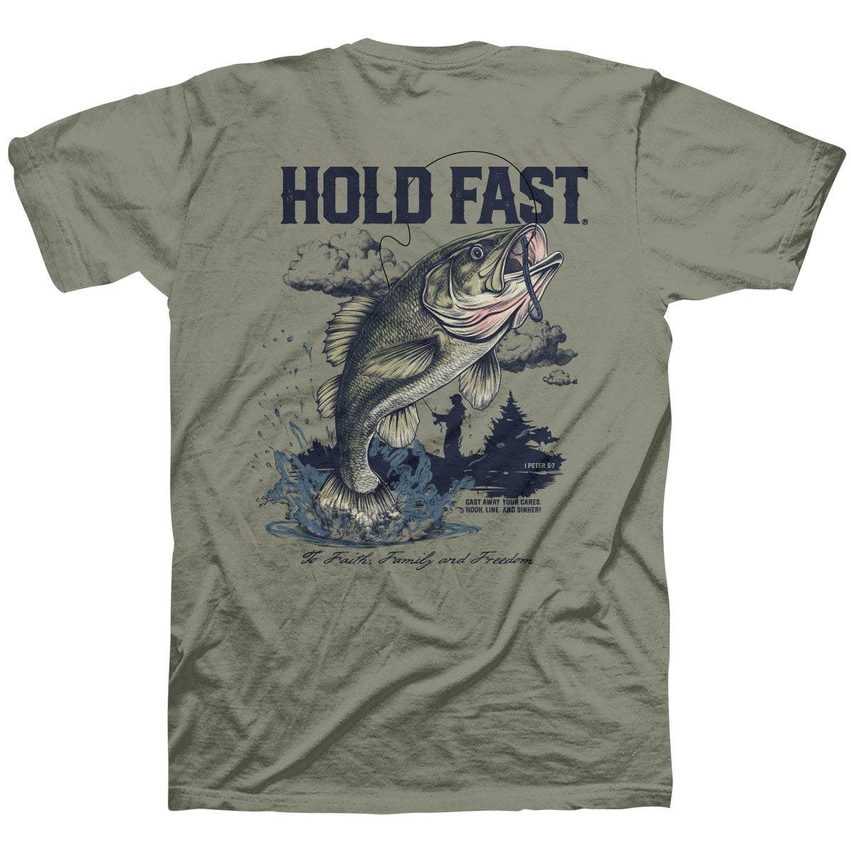 Men's Fishing T-Shirt: Sage