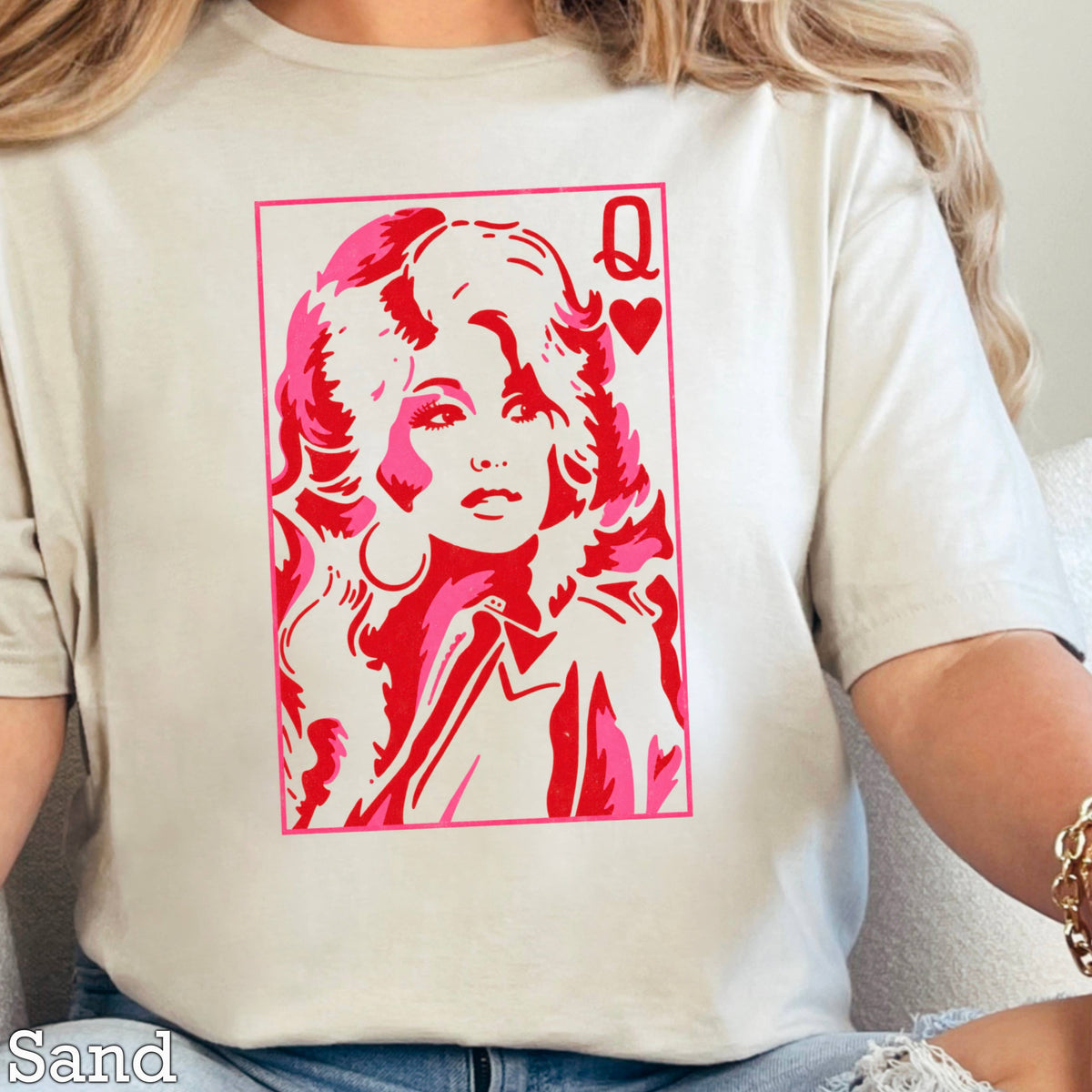 Doll Queen Of Hearts Women’s Graphic T-Shirt | Gildan : White / 2XL