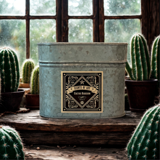 Cactus Blossom Galvanized Soy Candle