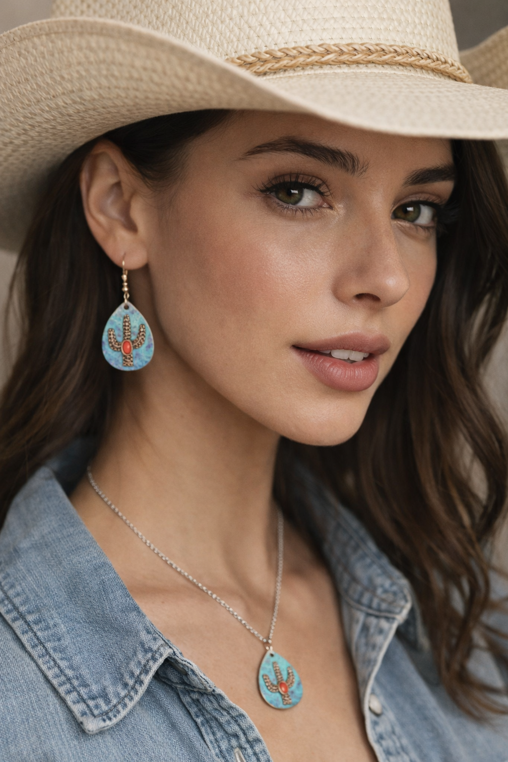 Turquoise Cactus Set