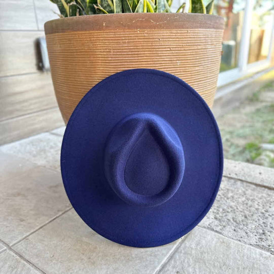 Vegan Felt Rancher Hat: NAVY