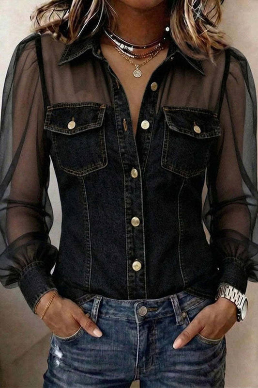 Sheer Sleeve Shirt