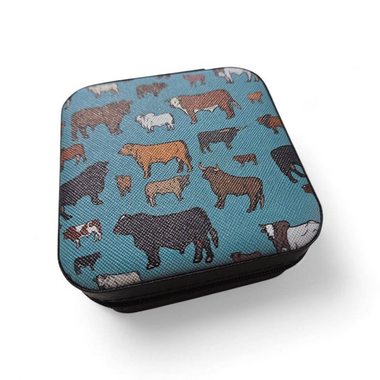 Travel Jewelry Case Western Elevated Edition: Turquoise Herd