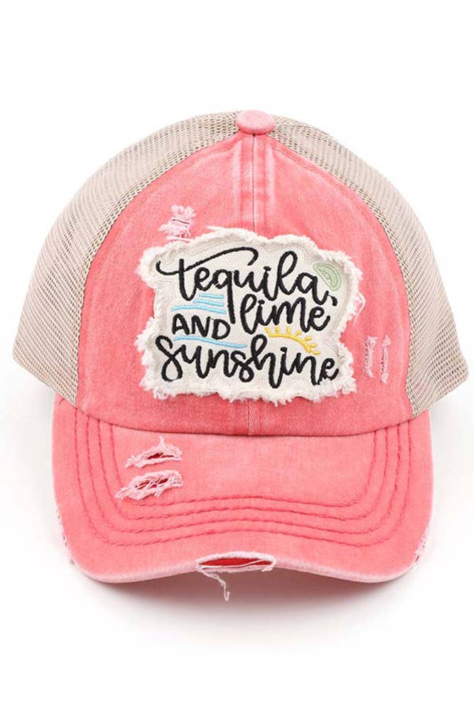 Tequila Lime and Sunshine Pony Cap