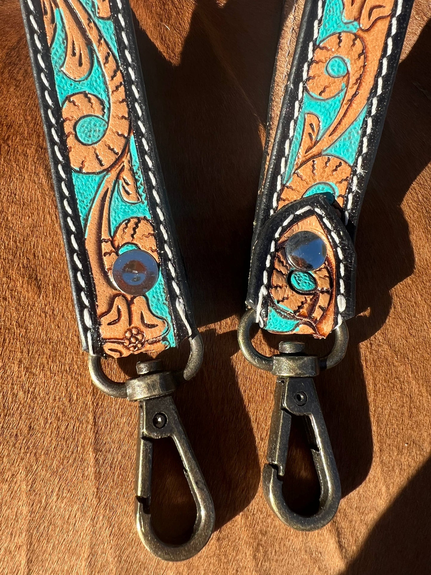 Turquoise Scroll Keychain