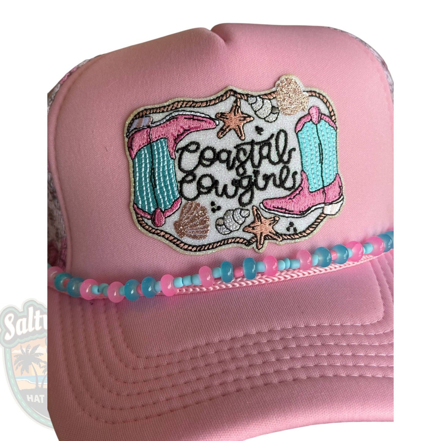 Coastal Cowgirl Beaded Trucker Hat