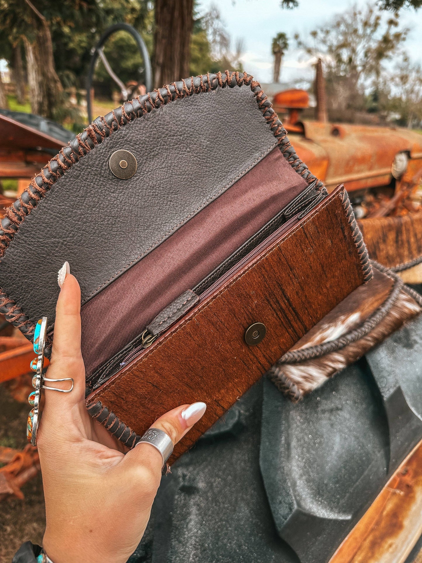 The Hazy Elva Wallet (Brown Leather) a Haute Southern Hyde B