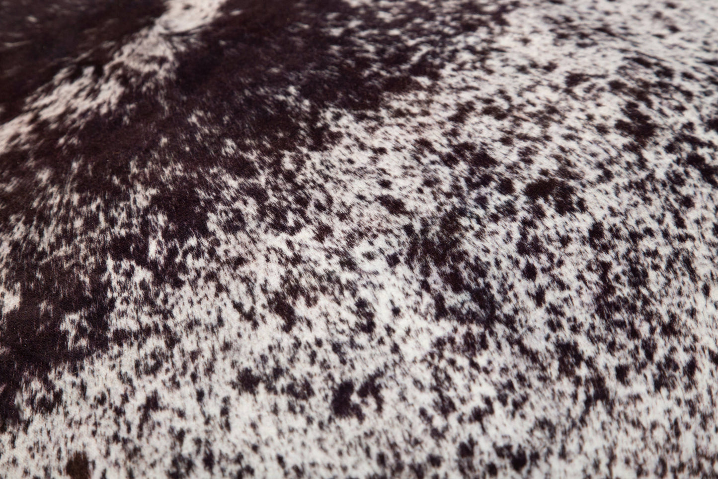 Faux Cowhide Print Rug, White Brindle