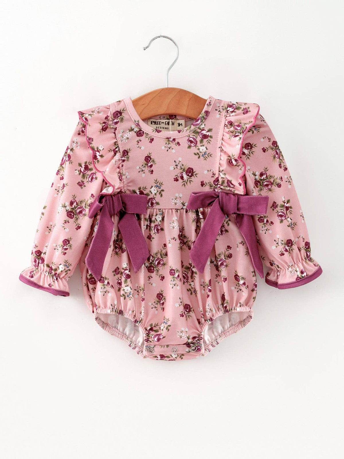 Floral Bow & Ruffle Romper