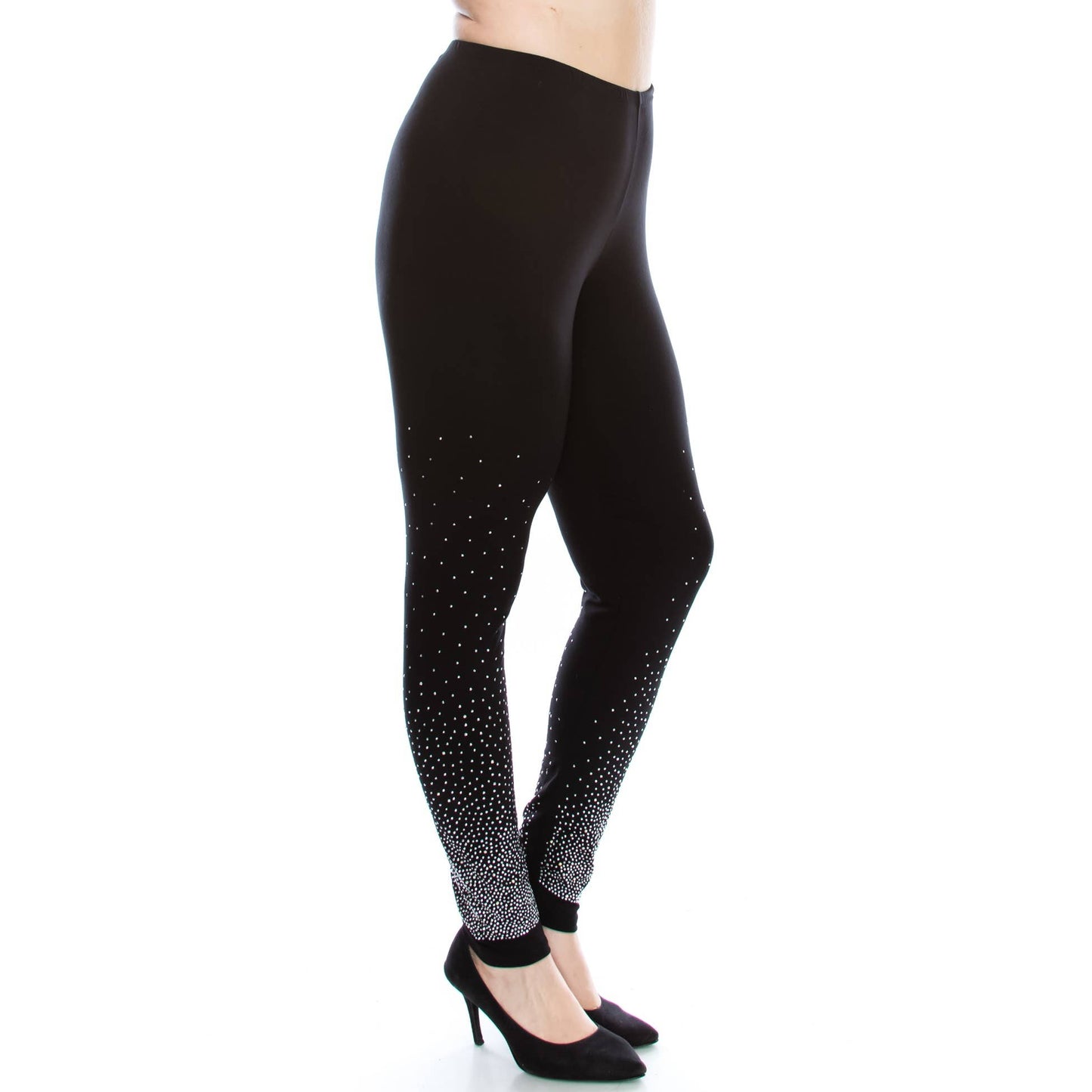 PLUS SIZE LEGGINGS WITH STONES
